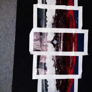 Red tree collage decor